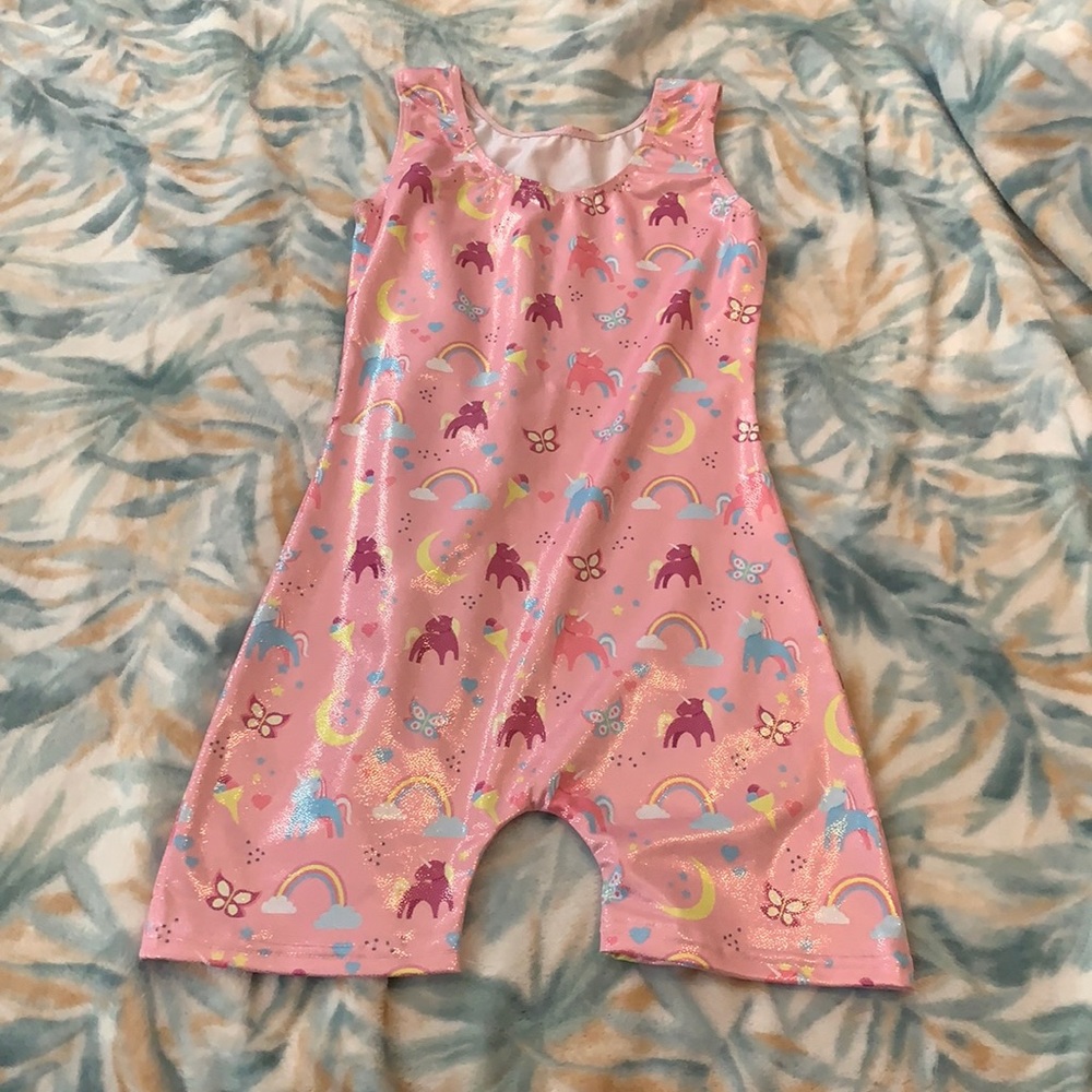 Girls Gymnastics Shorts Leotard like new!
